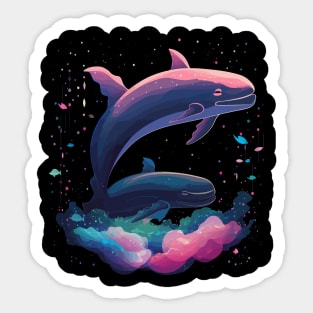 Whale Fathers Day Sticker